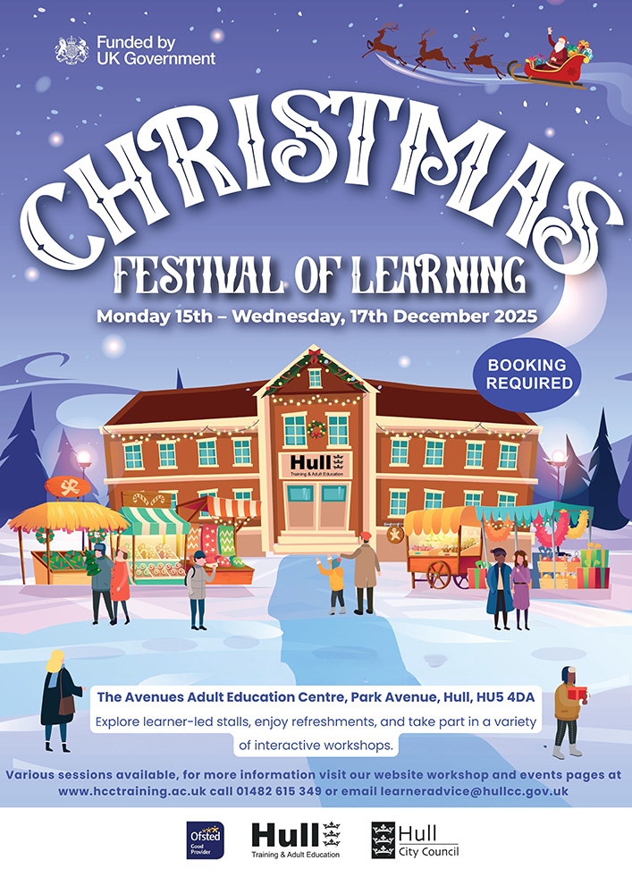 Christmas festival of learning flyer