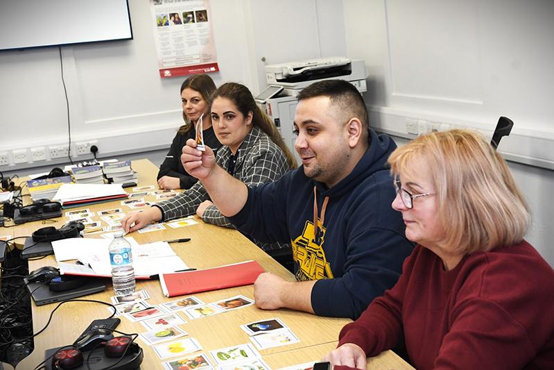 Dragos interacting during an ESOL session