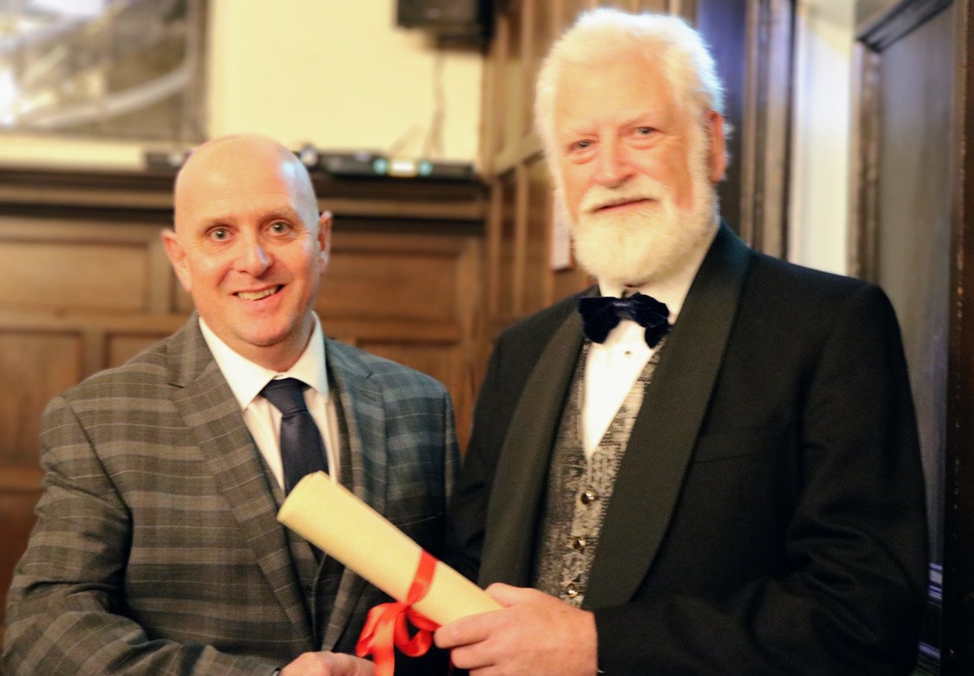 Credit the Gild Chaplain and photographer Rev. David Hobman at the Gilds annual Shrove Tuesday Feast held at Merchant Taylors Hall in York.