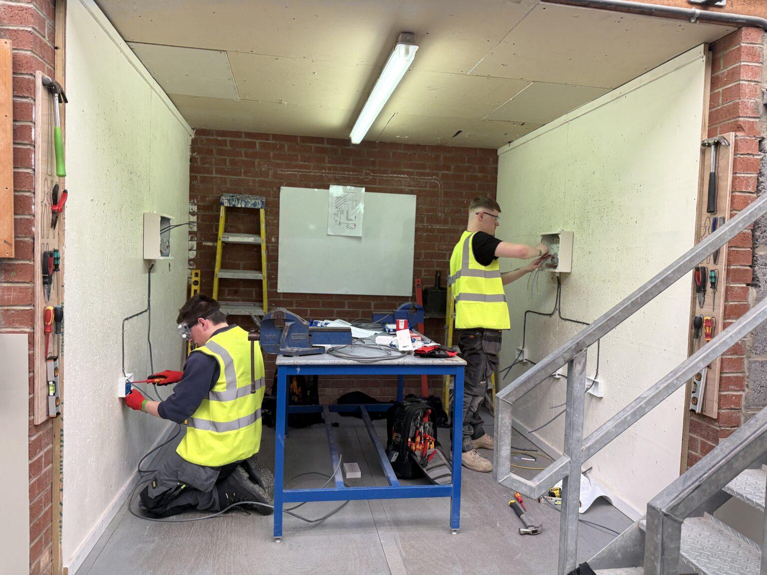 Joel and Alfie, working during the competition