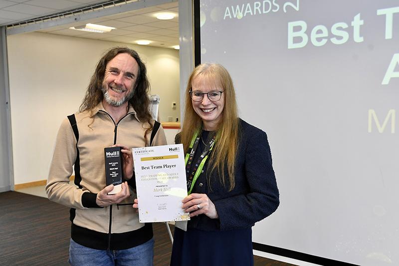 Best team player winner mark hall presented by sandra humble