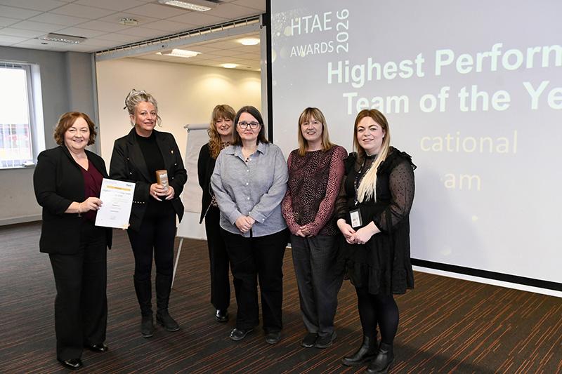 Team of the year winners vocational shortlisted bcd and construction presented by louise clubley