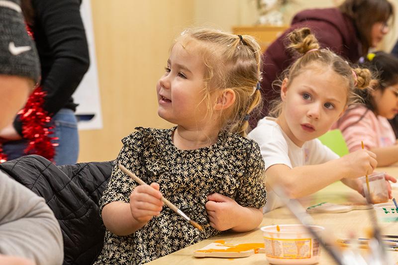 Children doing crafts
