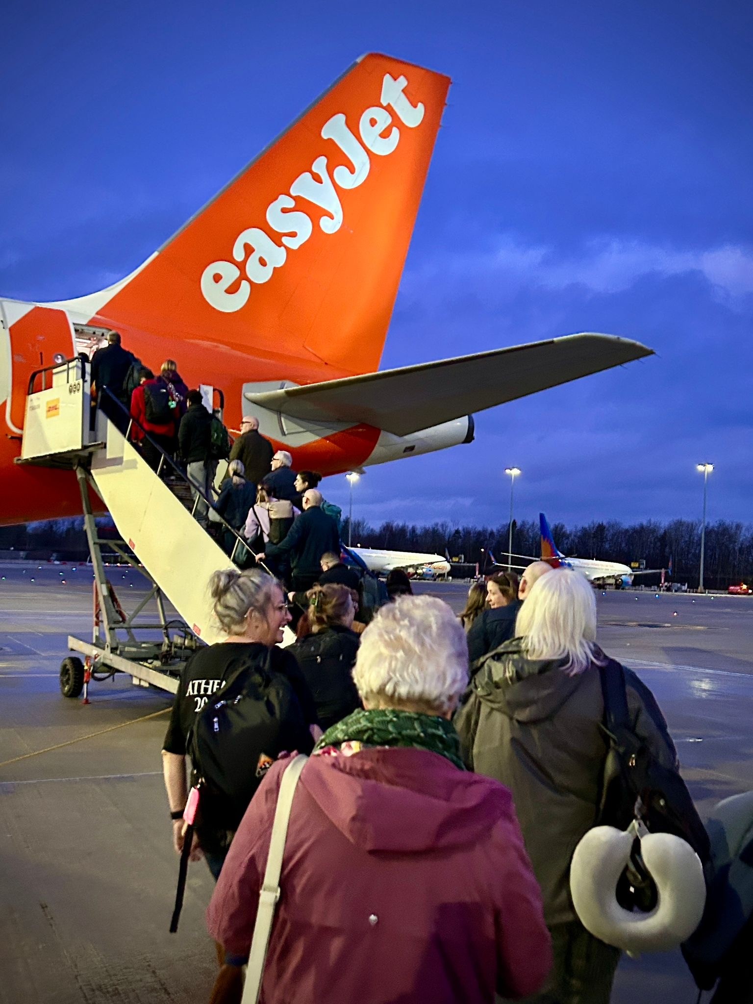 HTAE Ceramics learners and staff board their flight to Athens, Greece as part of their Turing two‑week international work experience placement
