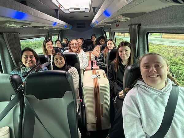 Group of people in a bus