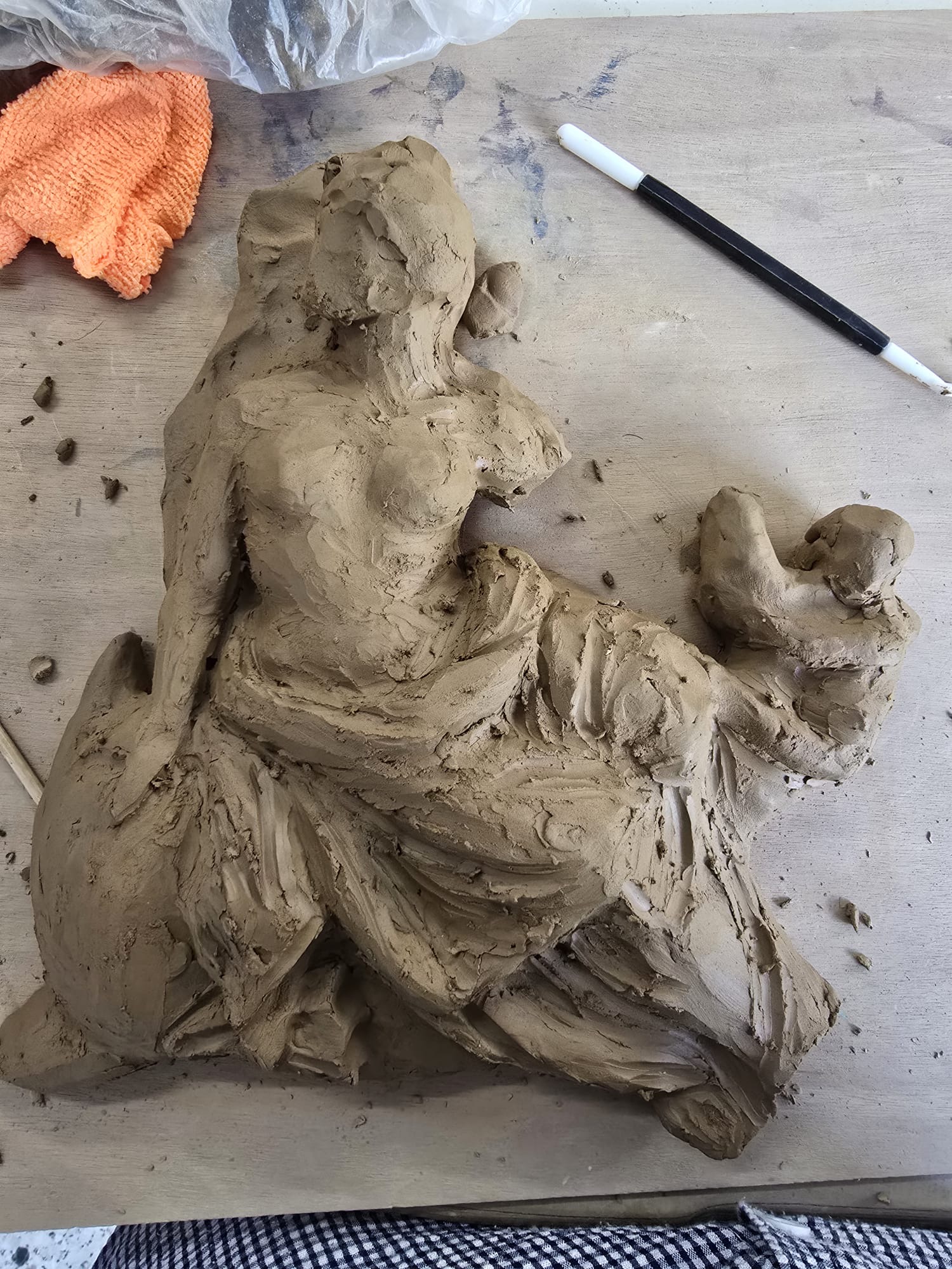 The sculpture group are spending the day at Daily Pottery in Koukaki